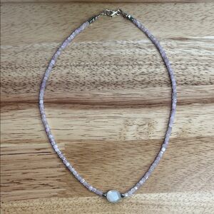 Rose Quartz and Moonstone Necklace